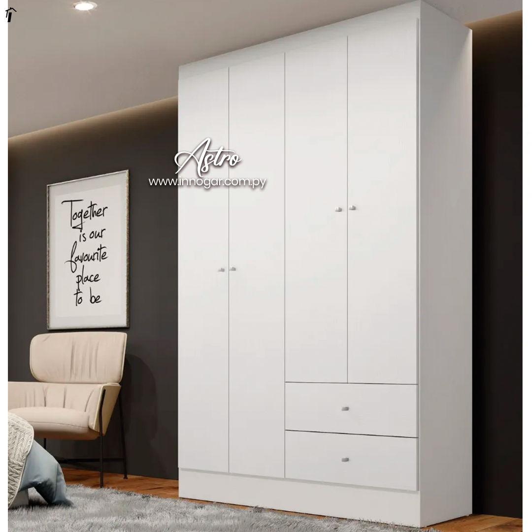 Ropero Astro 4 Puertas Blanco