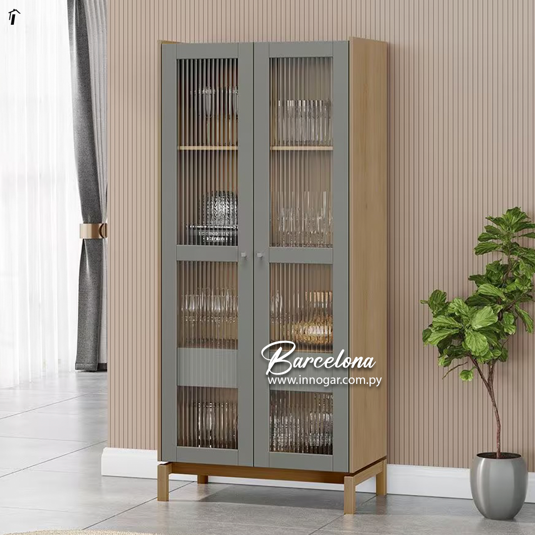 Cristalera Barcelona 1,80 2P Oak Ferrolack