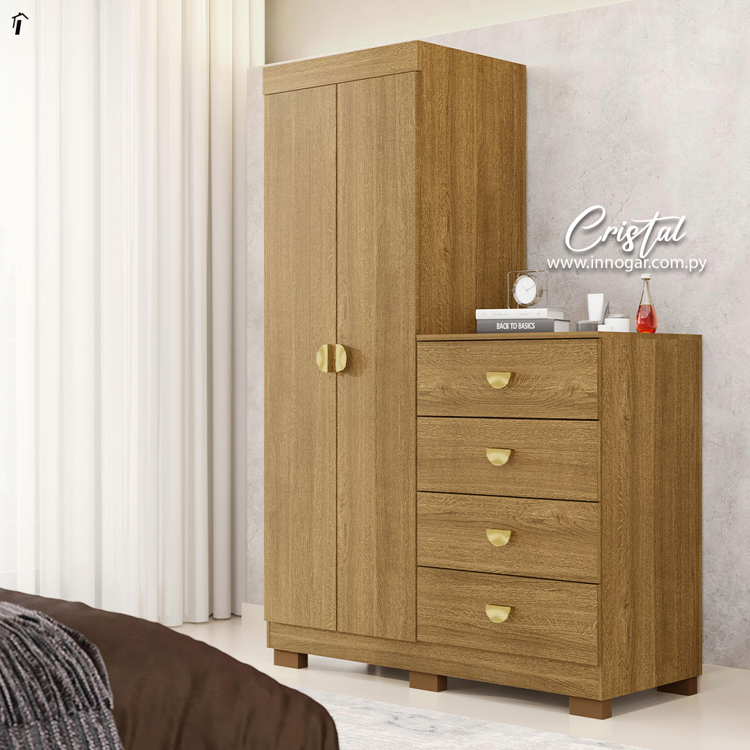 Ropero con Comoda Cristal Nature