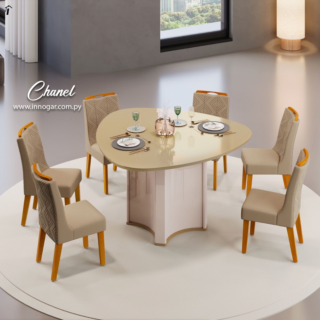 Juego de Comedor Chanel 6S Stela