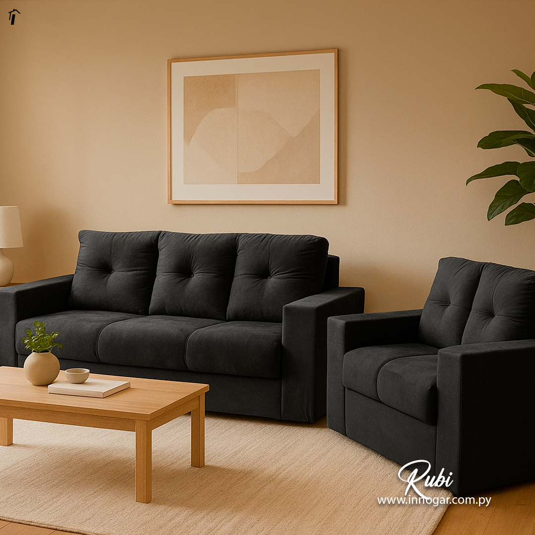 Sofa Rubi Gris Metal Oscuro