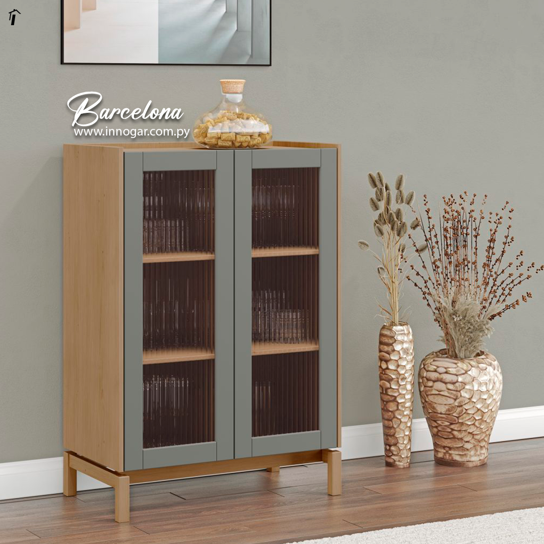 Cristalera Barcelona Baja 2P Oak ferrolack