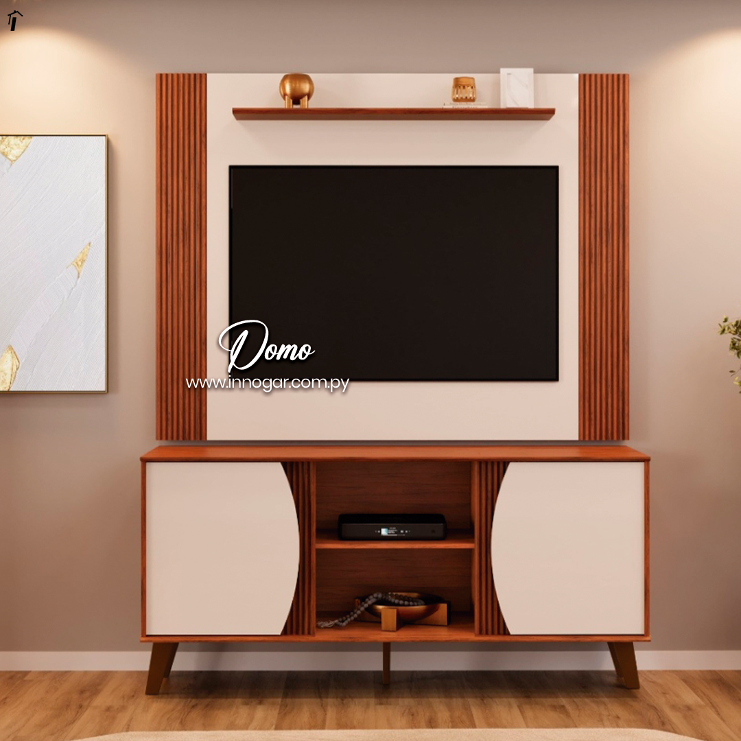 Rack y Panel Domo 1360 Freijo Off White 