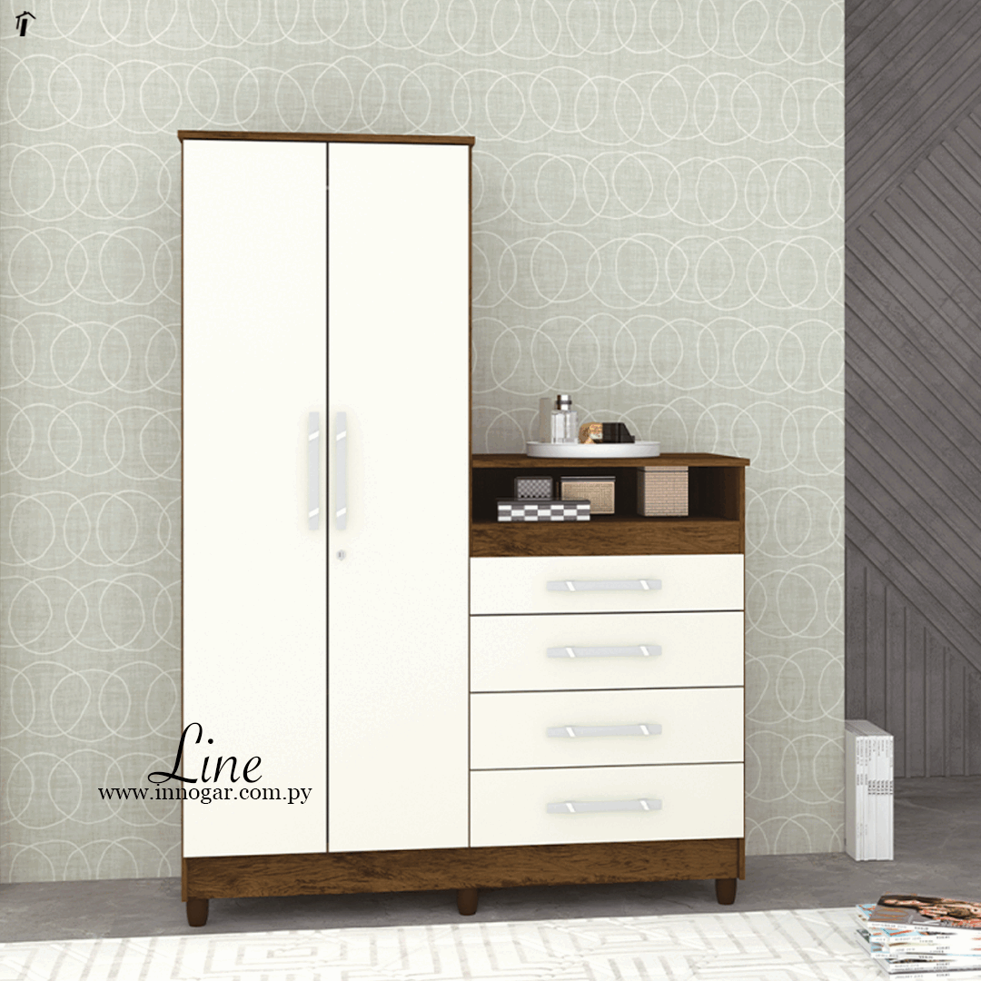 Ropero comoda Line / Imbuia Champagne