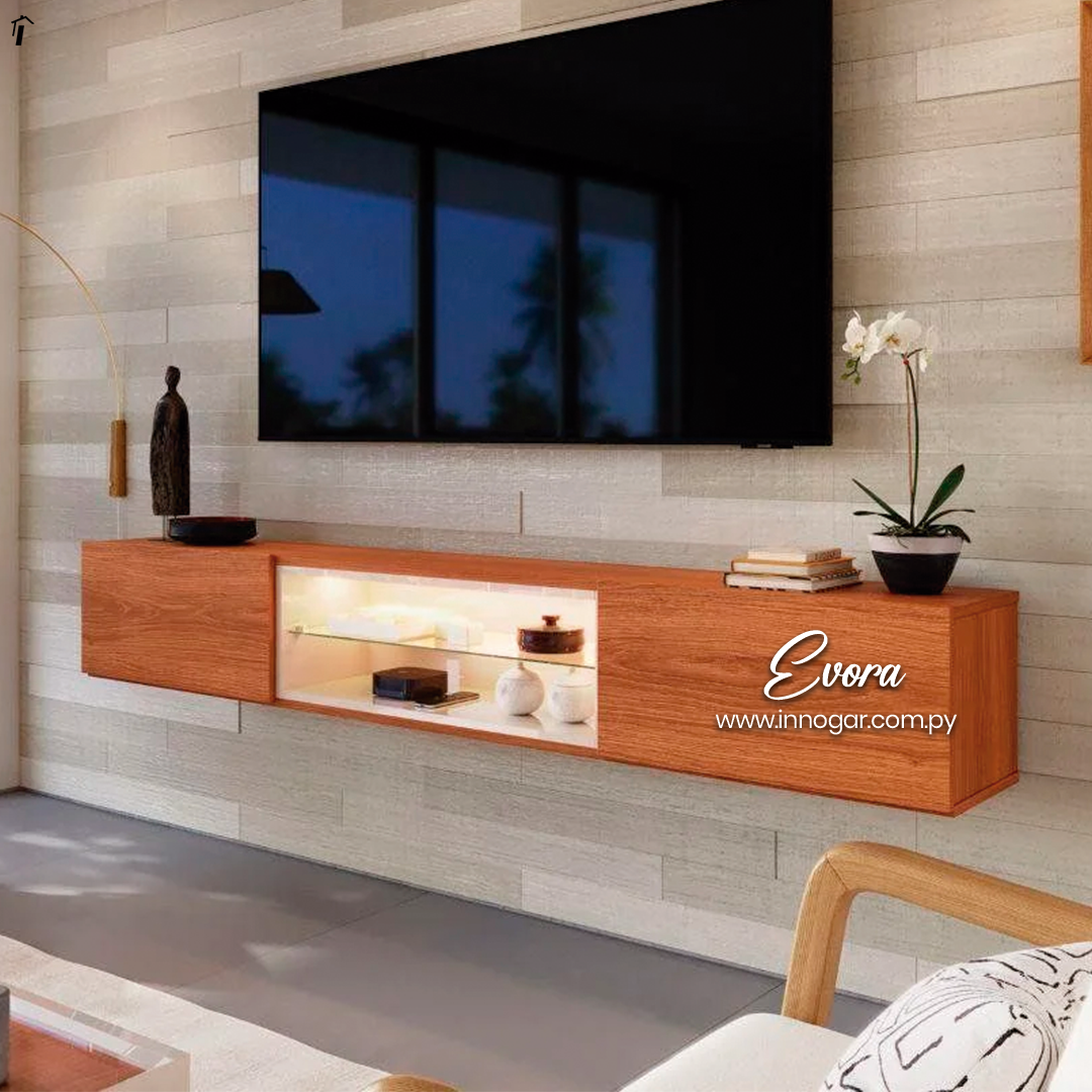 Rack Flotante Evora Jequitiba Off White 