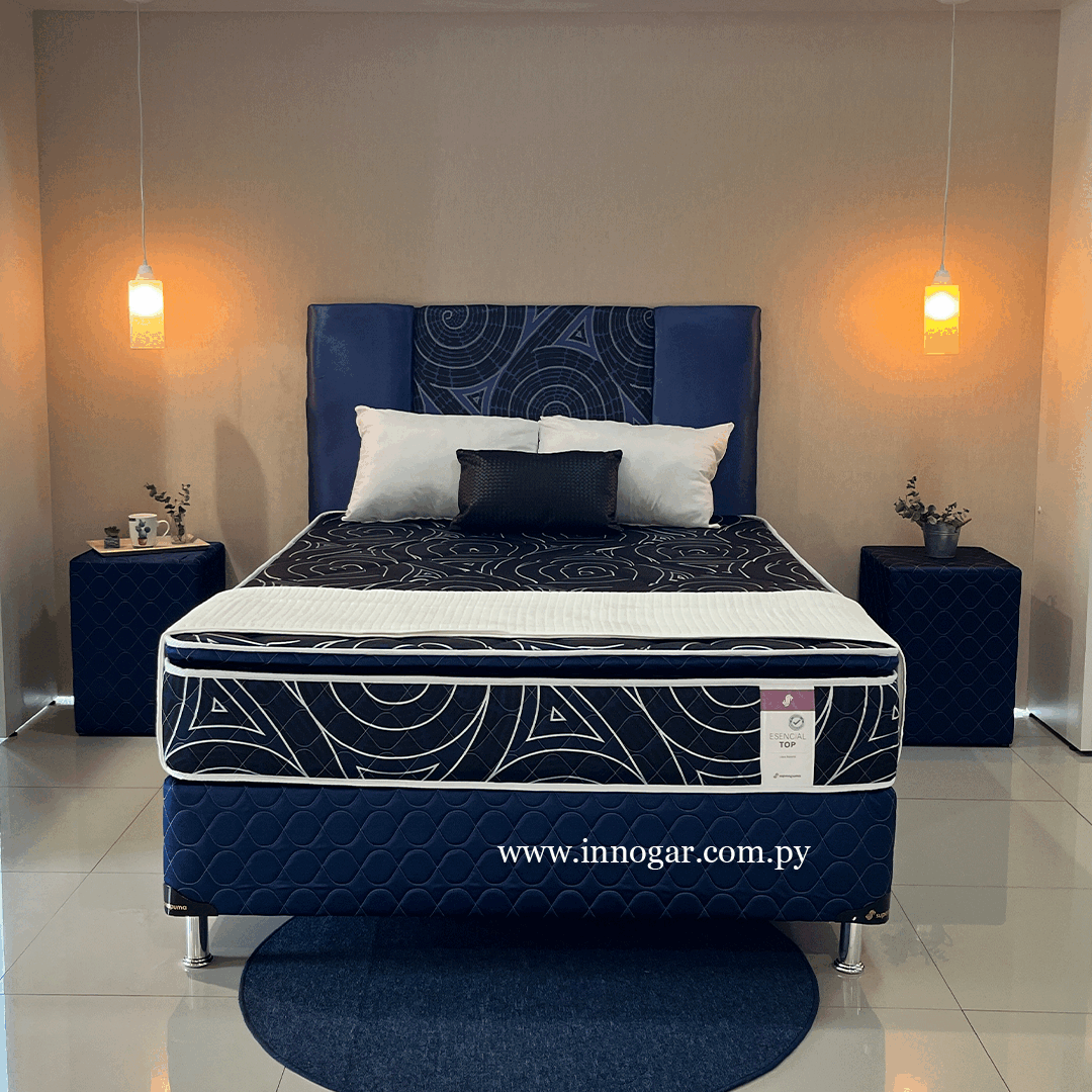 Cama Esencial Top Azul 1,00