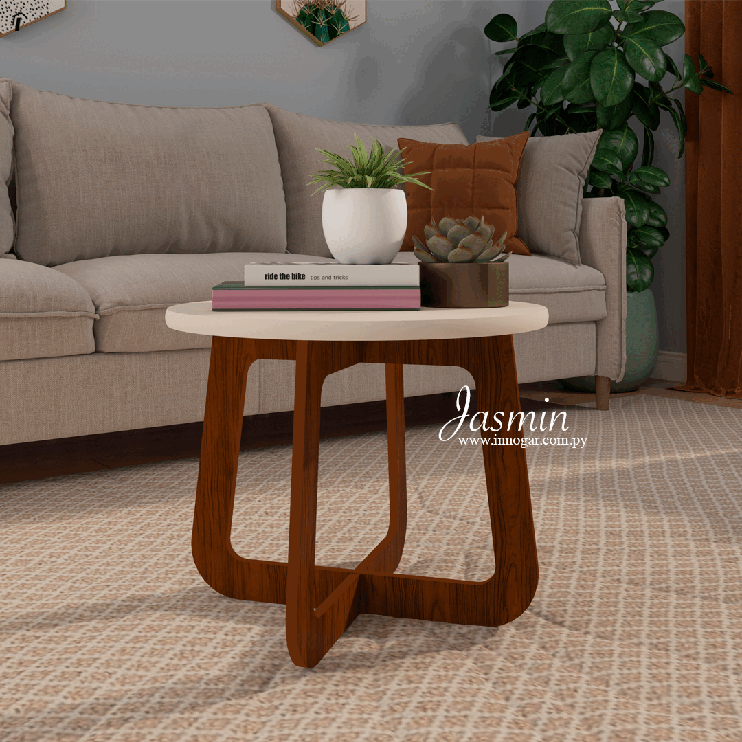 Mesa Centro Jasmin / Cedro | Off White