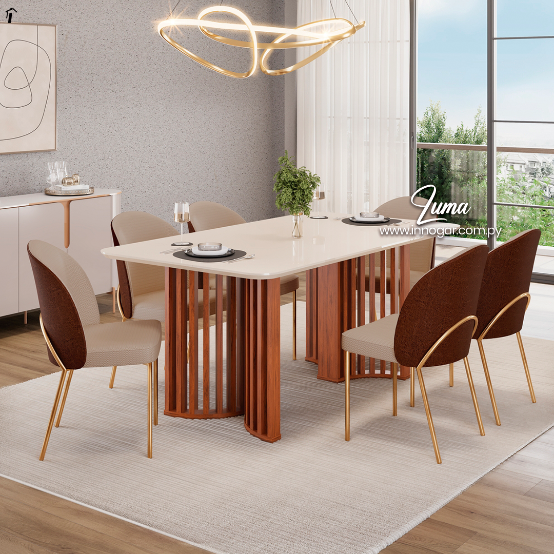 Juego de Comedor Luma con 6 sillas Lizy 
