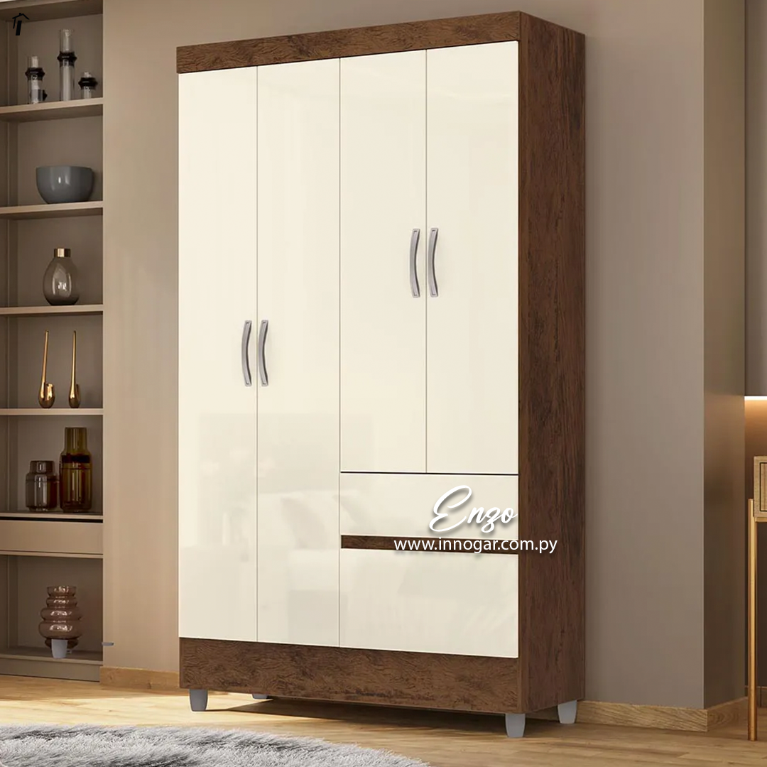 Ropero Enzo 4 Ptas Imbuia / Champagne