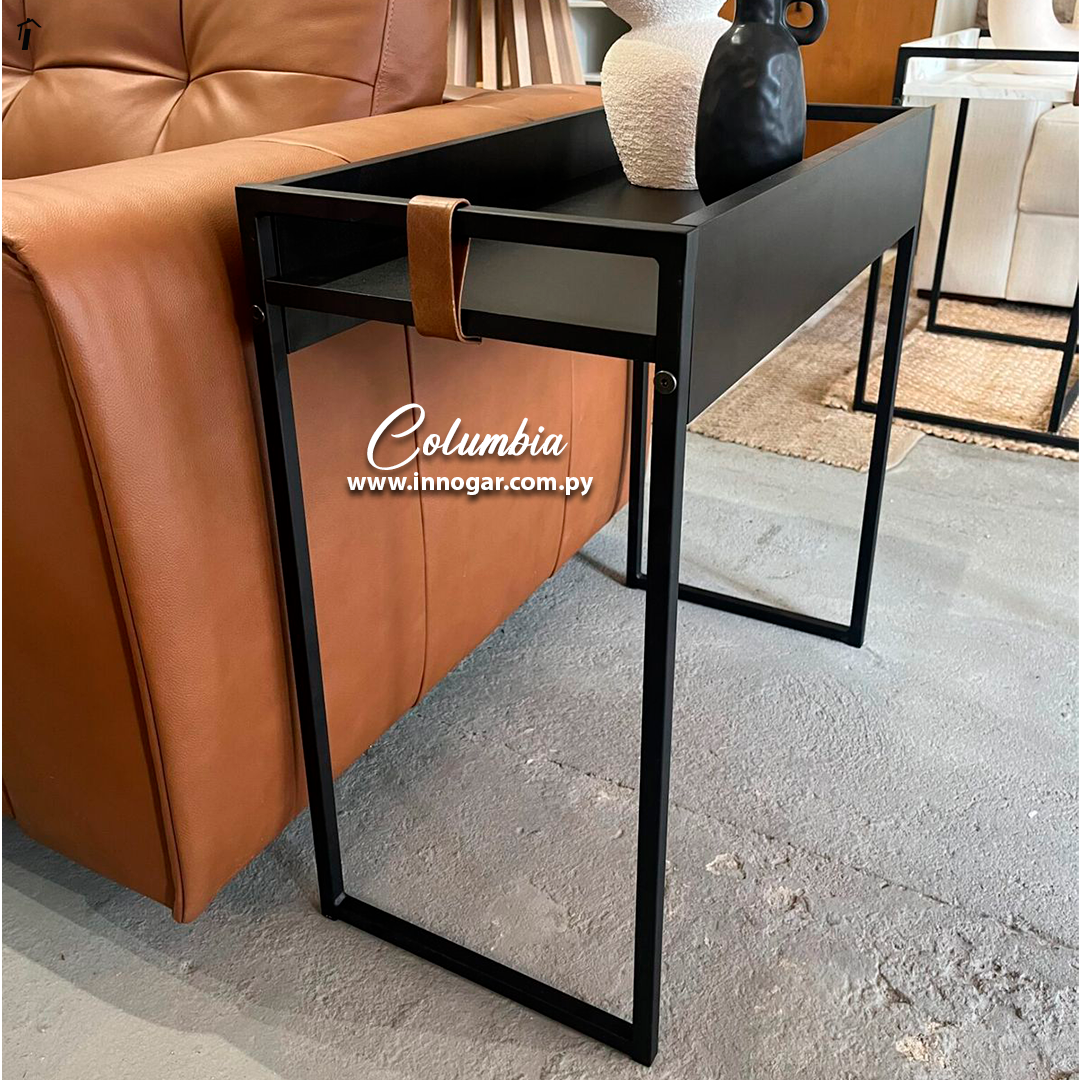 Mesa Lateral Rectangular Columbia Negro 