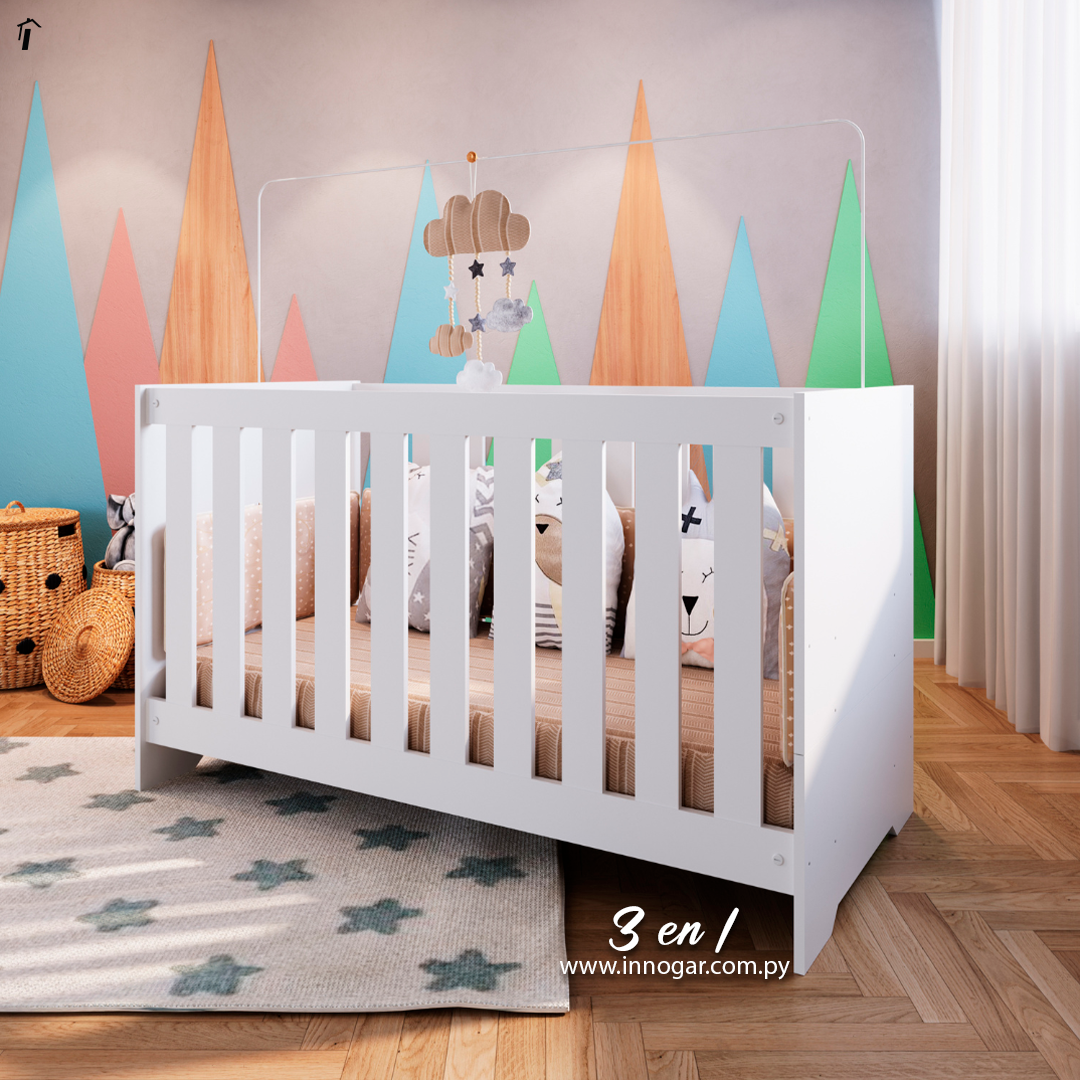 Cuna 3 en 1 Blanco blanco