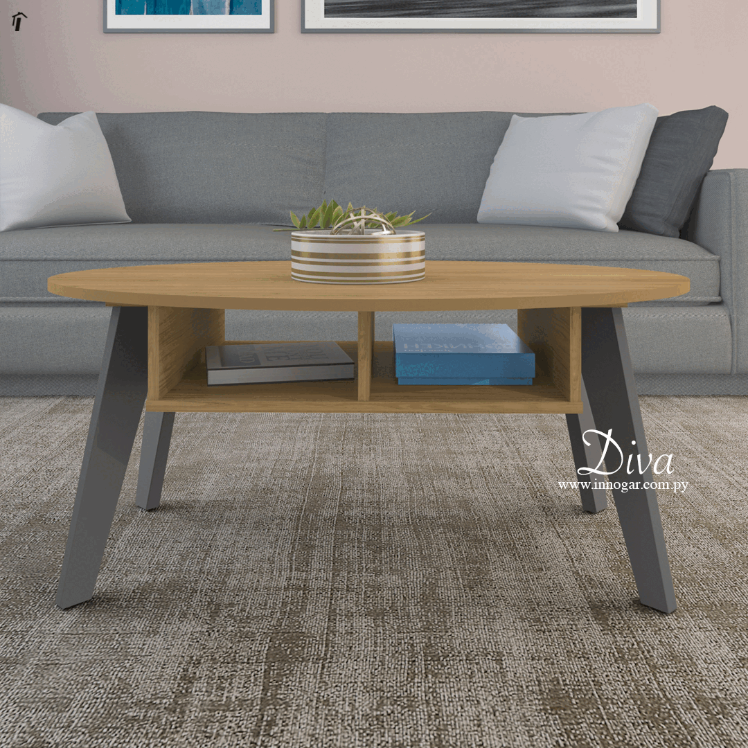 Mesa Centro Diva - Gris