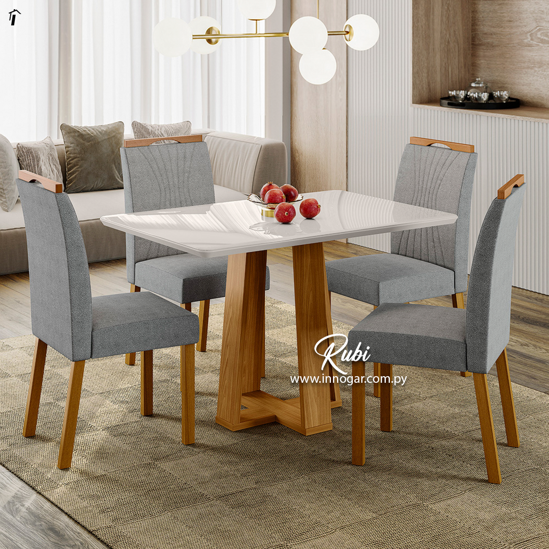 Juego de Comedor Rubi 4 Sillas 