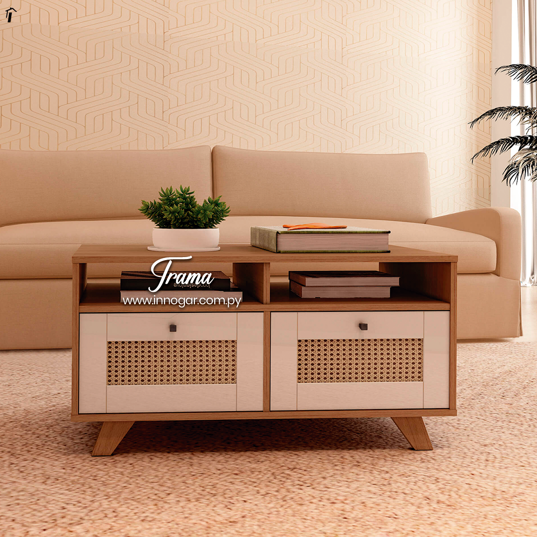 Mesa Centro Trama Cerezo Off White 