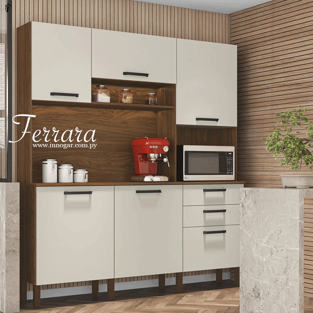 Kit de Cocina Ferrara / Nogueira - Off White