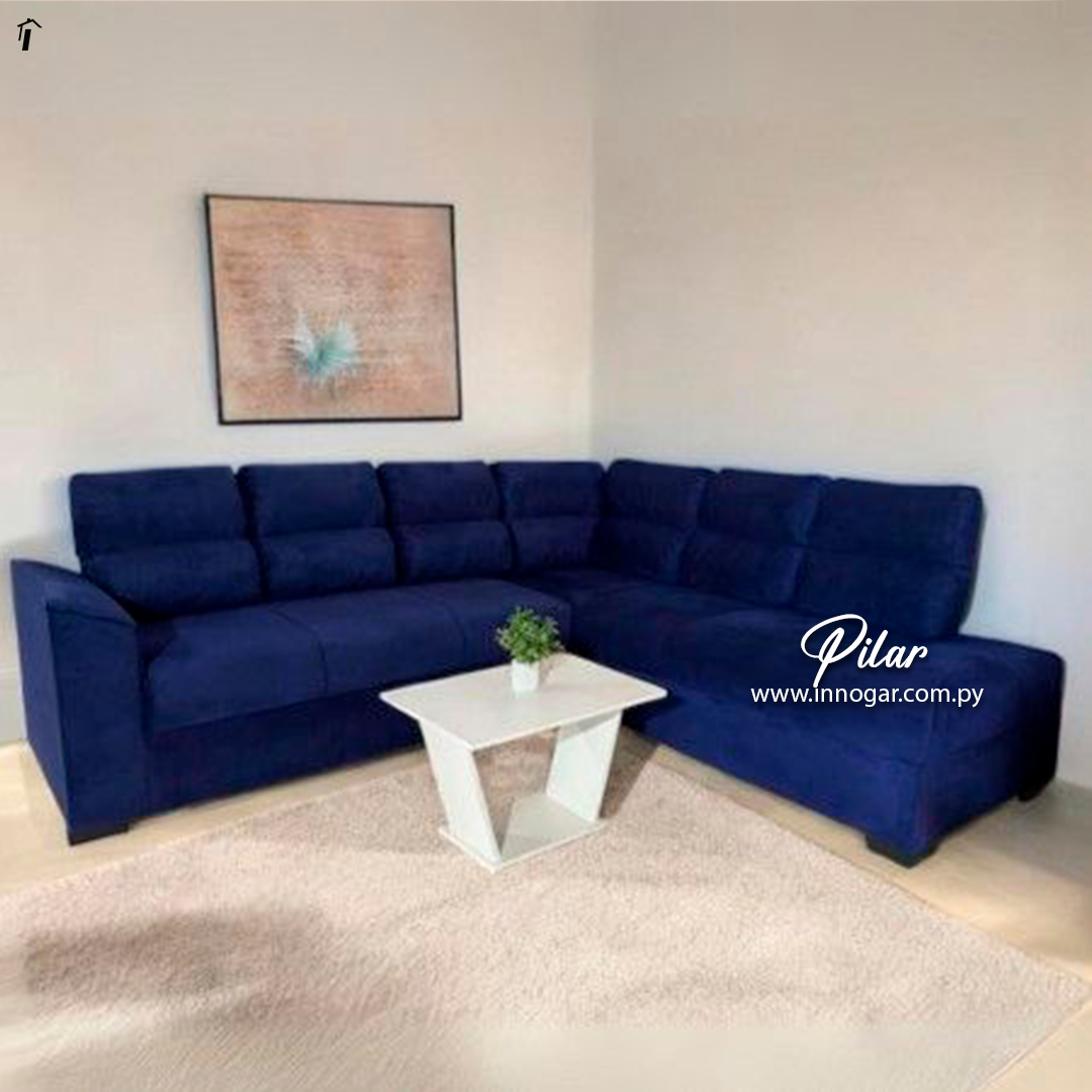 Sofa esquinero Pilar Azul 