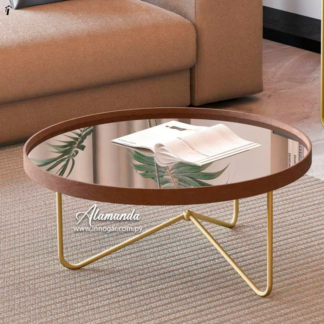 Mesa Centro Alamanda Castanho Bronze