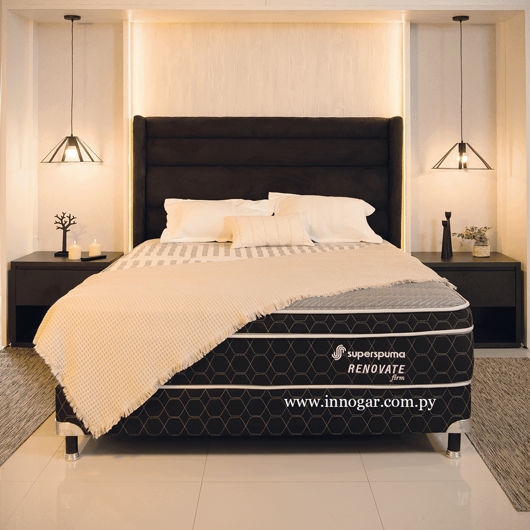 Cama Renovare Negro 1,60