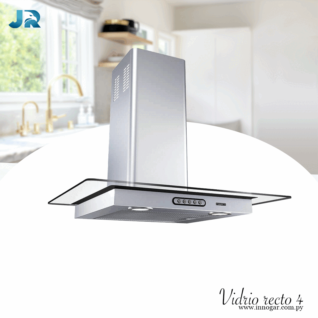 Campana de Pared vidrio recto / 4 hornallas