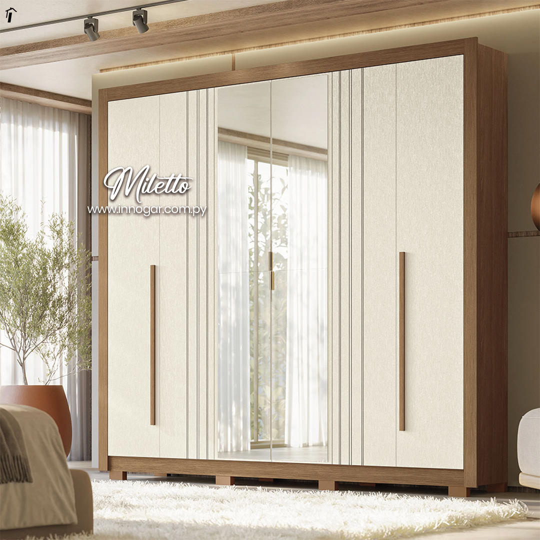 Ropero Miletto 6 Puertas Jatoba Arena